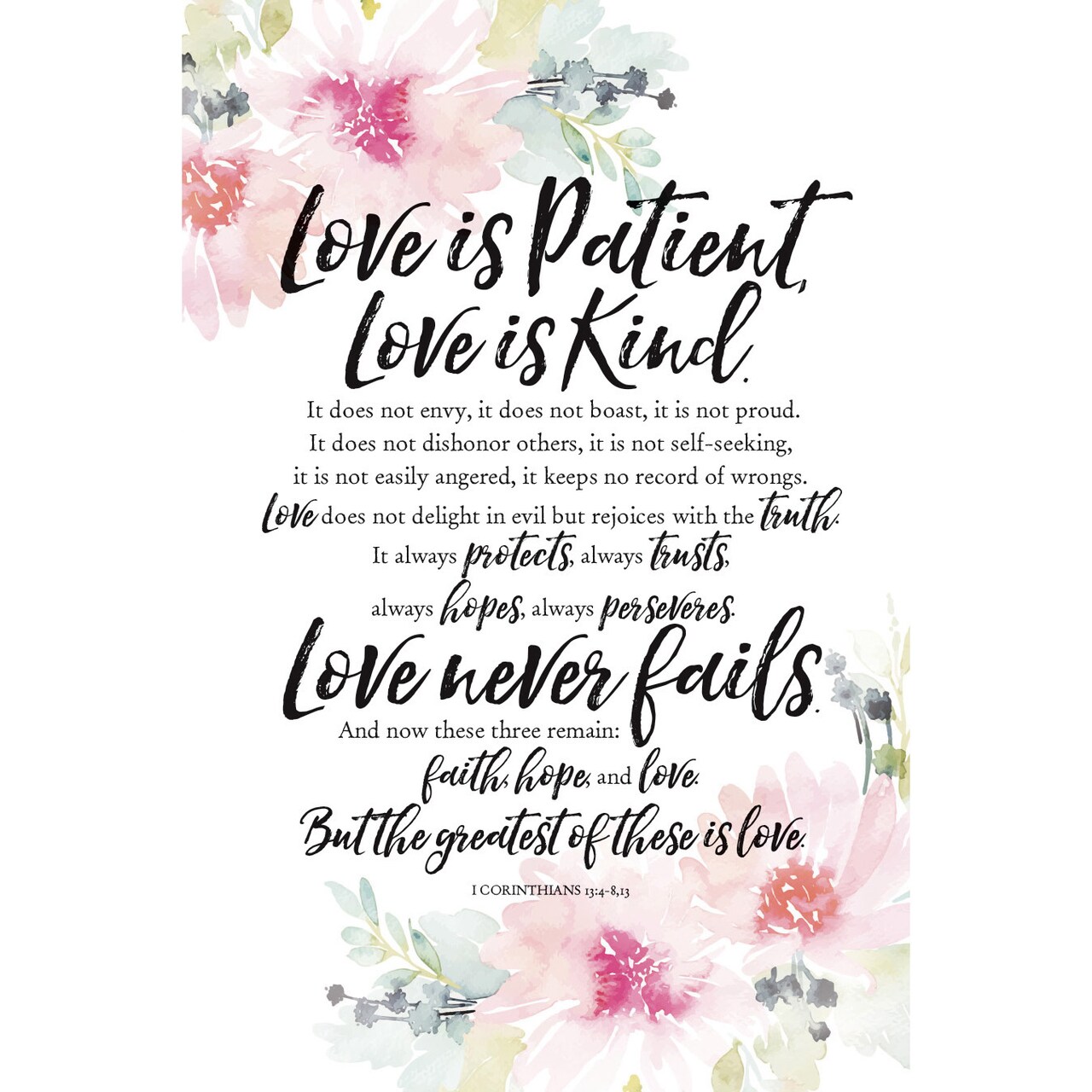 Dexsa Love Is Patient Woodland Grace Series 6" x 9" Wood Plaque with Easel
